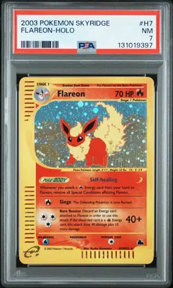 PSA 7 FLAREON H7/H32 | Skyridge WOTC Holo Graded Pokemon Card - Image 1