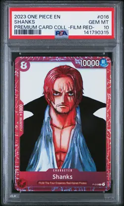 2023 ONE PIECE PREM CARD COLL -ONE PIECE FILM RED- #016 SHANKS PSA 10 - Image 1