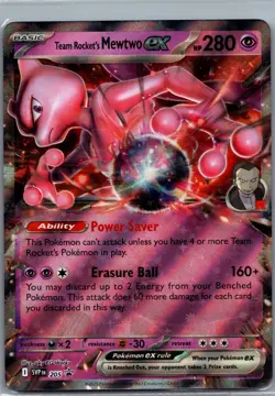 Team Rocket's Mewtwo ex Holo Promo SV: Scarlet & Violet Promo Cards 205 NM - Image 1