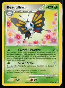 2009 Platinum Beautifly #21 Non Holo Rare Pokemon Card - Image 1