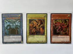 Egyptian God Cards Obelisk Slifer Ra Legendary 25th Anniversary LC01-EN001-003 - Image 1