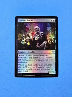 1x Undead Butler Innistrad Crimson Vow Mtg Magic Card Creature Zombie 133 Foil - Image 1