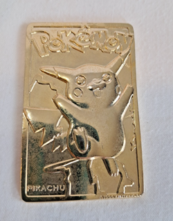 30th Anniversary Pikachu 1999 Burger King 23K Gold Plated Card Ball 30 Years - Image 2