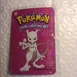 Mewtwo #150 - Vintage Vending Machine Prism Sticker 2000 - Pokemon Card - Image 2