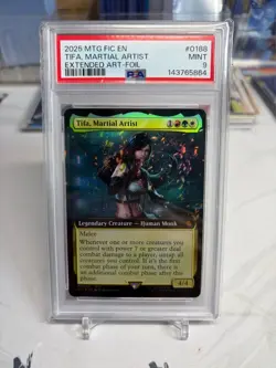 Tifa, Martial Artist Extended ART FOIL 2025 Final Fantasy MTG Card #0188 PSA 9 - Image 1