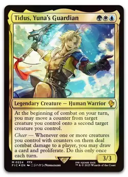 Tidus, Yuna's Guardian (Surge Foil) #224 (NM) Final Fantasy FIC Magic MTG - Image 1