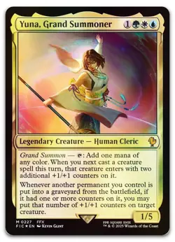 Yuna, Grand Summoner (Surge Foil) #227 (NM) Final Fantasy FIC Magic MTG - Image 1