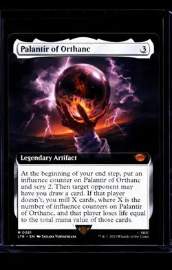MTG Magic the Gathering LOTR Lord of the Rings Extended Art Palantir of Orthanc - Image 1