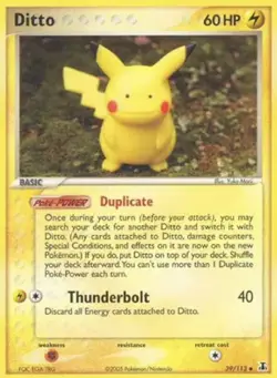 Pokemon TCG Ditto Pikachu EX Delta Species 39/113 2005 Uncommon HP - Image 1
