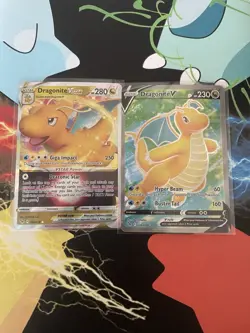 Dragonite VSTAR & Dragonite V Holo Pokemon TCG Cards 2022 VSTAR Power Lot - Image 1