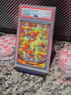 Rapidash *TEKNO* Topps Chrome Pokemon T.V. #78 PSA 9 MINT Pokemon TCG 2000 🔥 - Image 1