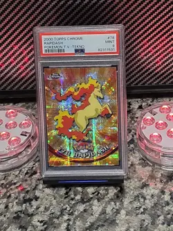 Rapidash *TEKNO* Topps Chrome Pokemon T.V. #78 PSA 9 MINT Pokemon TCG 2000 🔥 - Image 4