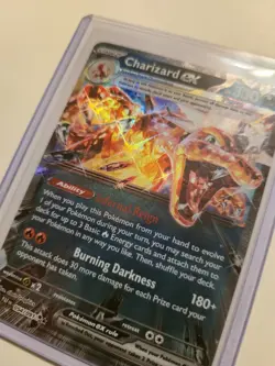 Pokemon Charizard Ex 054/091 Double Rare Paldean Fates MINT w Toploader - Image 2