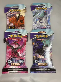 Sword & Shield Chilling Reign Sleeved Booster Set 4x New Sealed - Image 1