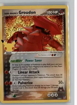 TEAM MAGMA'S GROUDON 9/95 CELEBRATIONS: CLASSIC COLLECTION POKEMON NM - Image 1