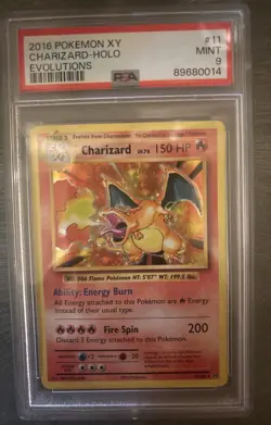 2016 POKEMON XY EVOLUTIONS 11/108 CHARIZARD-HOLO PSA 9 - Image 1
