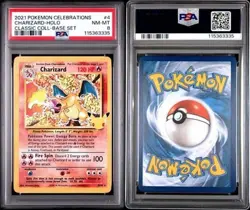 Pokemon PSA 8 Charizard 4/102 Celebrations: Classic Collection Holo - Image 1