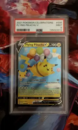 Pokemon Flying Pikachu V Ultra Rare Holo 006/025 Celebrations PSA 9 2021 English - Image 1
