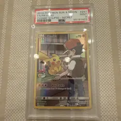 Pokemon Pikachu Secret Rare Cosmic Eclipse 241/236 PSA 9 - Image 1