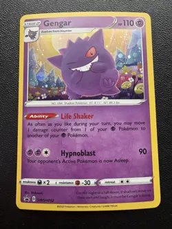 Pokemon Gengar Promo SWSH052 S&S Black Star Holo Rare - Image 1