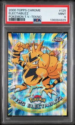 2000 TOPPS CHROME POKEMON T.V. TEKNO #125 ELECTABUZZ PSA 9 - Image 1