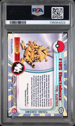 2000 TOPPS CHROME POKEMON T.V. TEKNO #125 ELECTABUZZ PSA 9 - Image 2