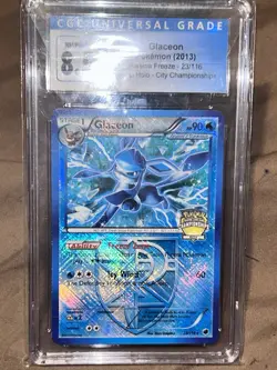 Glaceon Pokemon 2013 23/116 Plasma Freeze Cross Holo City Championships CGC 8.5 - Image 2