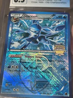 Glaceon Pokemon 2013 23/116 Plasma Freeze Cross Holo City Championships CGC 8.5 - Image 4