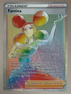 POKEMON TCG FANTINA 206/196 FULL ART LOST ORIGIN MINT FROM PACKET TO SLEEVE - Image 1