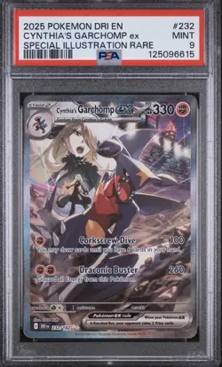 PSA 9 MINT Pokemon Cynthia’s Garchomp EX Destined Rivals Special 232/182 - Image 1