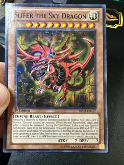Slifer the Sky Dragon Yugioh BP02-EN127 1ST EDITION (Mosaic Rare) LP - Image 2