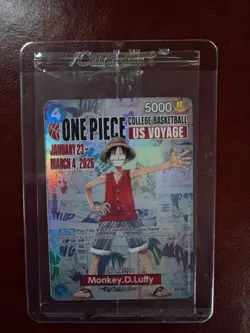 One Piece Monkey.D.Luffy US Voyage College Basketball ILLINI vs Michigan - Image 3