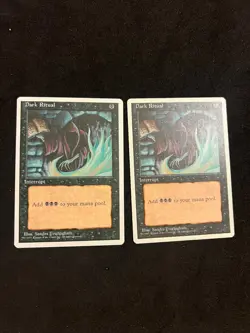 x2 Dark Ritual 2x [4th Edition] Magic MTG Cards LP - Image 1