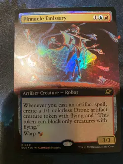 MTG Edge of Eternities Pinnacle Emissary Extended Art Foil + Foil Drone Tokens - Image 1