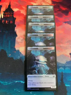 MTG Edge of Eternities Pinnacle Emissary Extended Art Foil + Foil Drone Tokens - Image 2