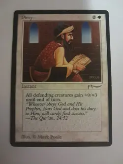 Piety MP Arabian Nights MTG Magic the Gathering - Image 1