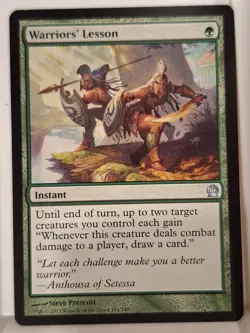 Warriors' Lesson - Theros - Magic the Gathering MTG Nice! - Image 1