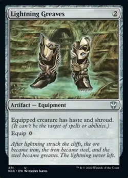 MTG Lightning Greaves [Streets of New Capenna Commander] Near Mint Magic - Image 1