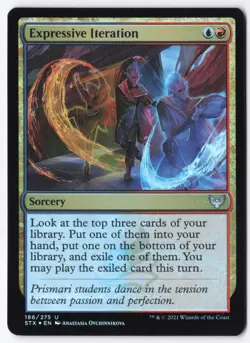 Expressive Iteration Foil U Strixhaven: School of Mages 186 NM - Image 1