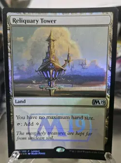 MTG: Reliquary Tower: Foil League Promo 254/280 M19 UNPLAYED - Image 1