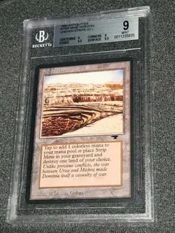MTG Antiquities Strip Mine Uneven Stripe BGS 9 MINT Vintage Graded Magic Psa Cgc - Image 1