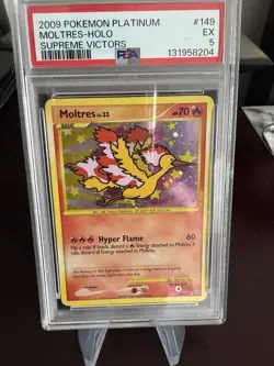 2009 Pokemon Platinum Moltres Supreme Victors Psa 5 - Image 1