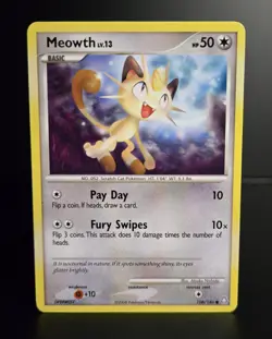 Pokemon TCG - MEOWTH - 106/146 - DIAMOND & PEARL: LEGENDS AWAKENED (2008) - LP - Image 1