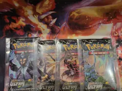 Pokemon Sun & Moon Ultra Prism Booster Pack Full Art Set (4x) GRADE QUALITY! - Image 4