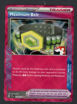 Play!PRIZE PACK SERIES 5 Pokemon TCG Maximum Belt 154/162 Stamp Scarlet & Violet - Image 1