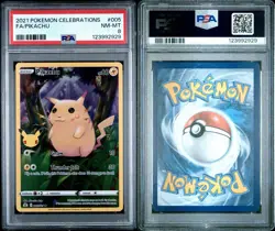2021 POKEMON CELEBRATIONS #005 FULL ART/PIKACHU PSA 8 - Image 3