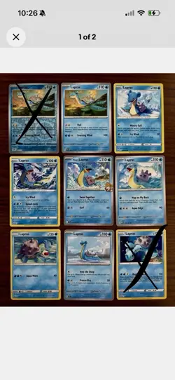 Lapras Lot x9 Brilliant Stars Hidden Fates Pokemon TCG NM/VLP - Image 1