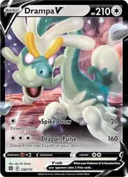Pokemon TCG Brilliant Stars Drampa V 128/172 Full Art Ultra Rare Holo - Image 1