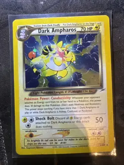 Pokemon TCG - Dark Ampharos - STAR / MON HOLO- Neo Destiny - LP+ - Image 1