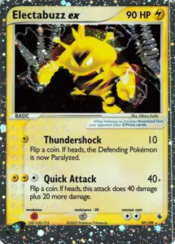 Electabuzz EX - Holo - 97/109 Ruby & Sapphire - Pokemon TCG - 2003 - Image 1
